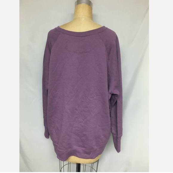 CHAMPION Plus Size Powerblend Logo Boyfriend Sweatshirt GF914 Purple 3X NWT $50 - Picture 4 of 4